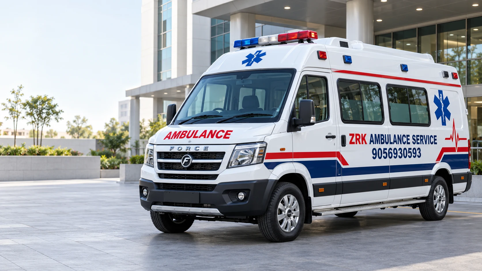 Illustrative ZRK ambulance for hospital transport